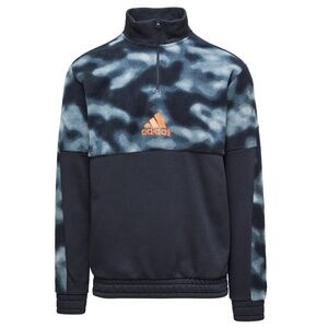 Adidas Men's Polar Fleece Nature Allover Print 1/4-Zip Sweatshirt in Size Medium